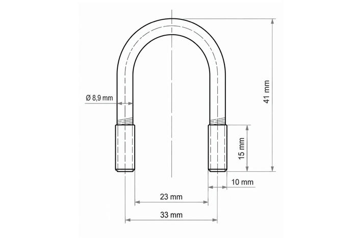 DROMET B tipa ovāla skava M10 23×41mm