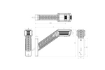 WAŚ 2552P W297.5.1 Прожекторный светодиодный правый габаритный фонарь на длинном кронштейне