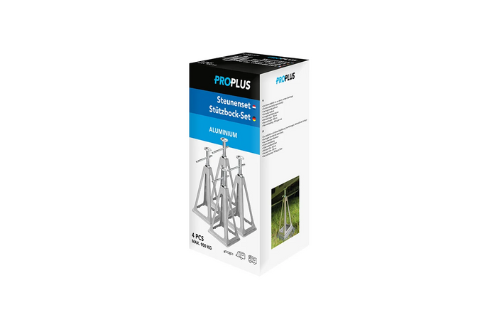 Četru pagarināmu balstu komplekts ProPlus 360803 stabilizators 3600 kg piekabei 430 mm
