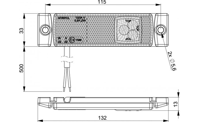 Universāla LED marķierlampa HORPOL LD 0127