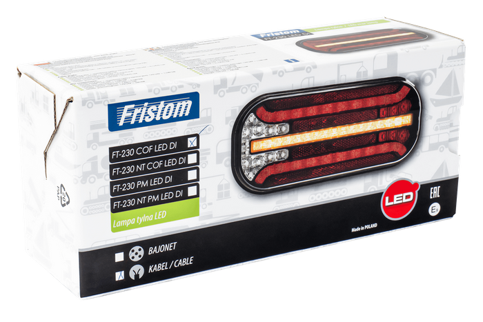 Задний фонарь FRISTOM FT-230 LED 6 функций универсальный