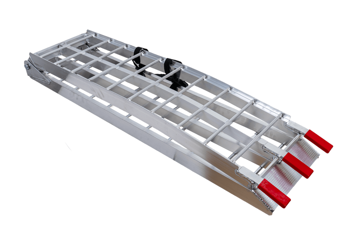 UNITRAILER ALR002 salokāma alumīnija rampa piekabei 221cm 340kg ar siksnu