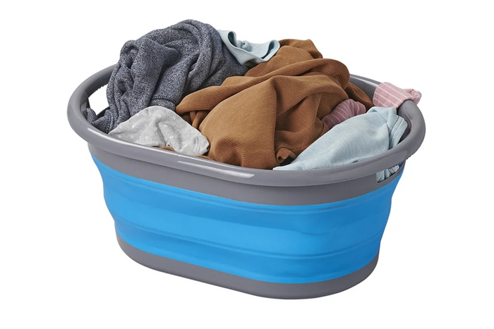 ProPlus 370311 salokāms veļas grozs kemperiem un ceļojumiem, 17 l