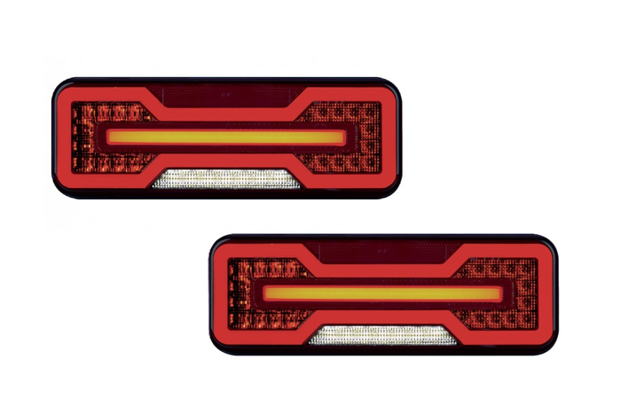 TruckLED L1871+L1872 LED NEON DYNAMIC aizmugurējie lukturi, 0,35 m kabelis, 6 funkcijas, kreisais+labais