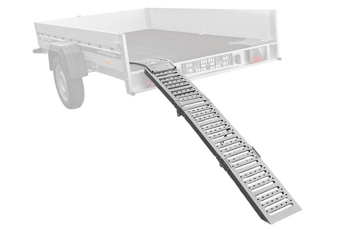 UNITRAILER ALR005 salokāma tērauda rampa piekabei 200 cm 250 kg