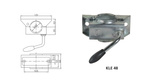 Žokeja ritenis ar skavu WINTERHOFF ST48-200VB+KLE48 150kg 48mm 505-725mm