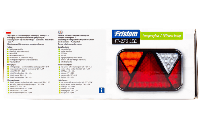 Задний фонарь FRISTOM FT-270 LED CANBUS 6 функций правый