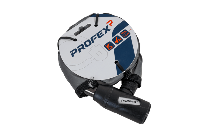 PROFEX Reflex tērauda bruņu velosipēda slēdzene, 70 cm gara