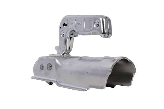 Шаровое сцепное устройство STEELPRESS ZSK-0750C для прицепа грузоподъемностью 750 кг с трубчатым дышлом диаметром 50 мм.