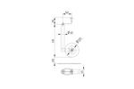 Опорное колесо с зажимом KNOTT TK60+KLE60 250 кг 60 мм 530-760 мм