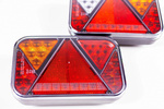 Комплект освещения: задние фонари FRISTOM LED + боковые габаритные фонари HORPOL LED + жгут проводов MANTES 7 м 13-PIN