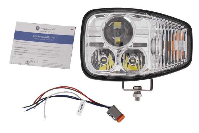 TT Technology TT.16610-L+TT.16610-P LED priekšējie lukturi, 3 funkcijas, 21xLED, 4450lm, pa kreisi+pa labi, JCB/Cat/Manitou/Volvo/Terex traktoriem