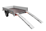 Складные стальные пандусы UNITRAILER ALR004B для заездов на прицепы, 190 см, грузоподъемность 400 кг, комплект из 2 штук.